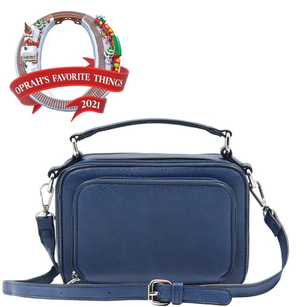 NWT K. Carroll Kelsey Satchel/Crossbody in Navy